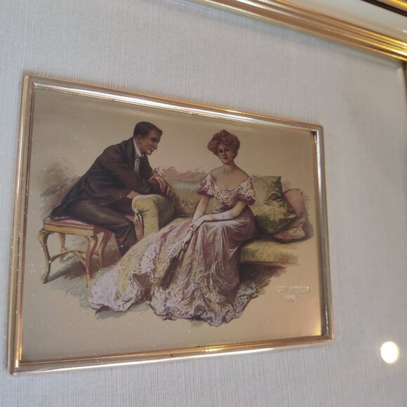 Hand Painted in Gold Lithograph imported from Italy - Picture 1 of 8
